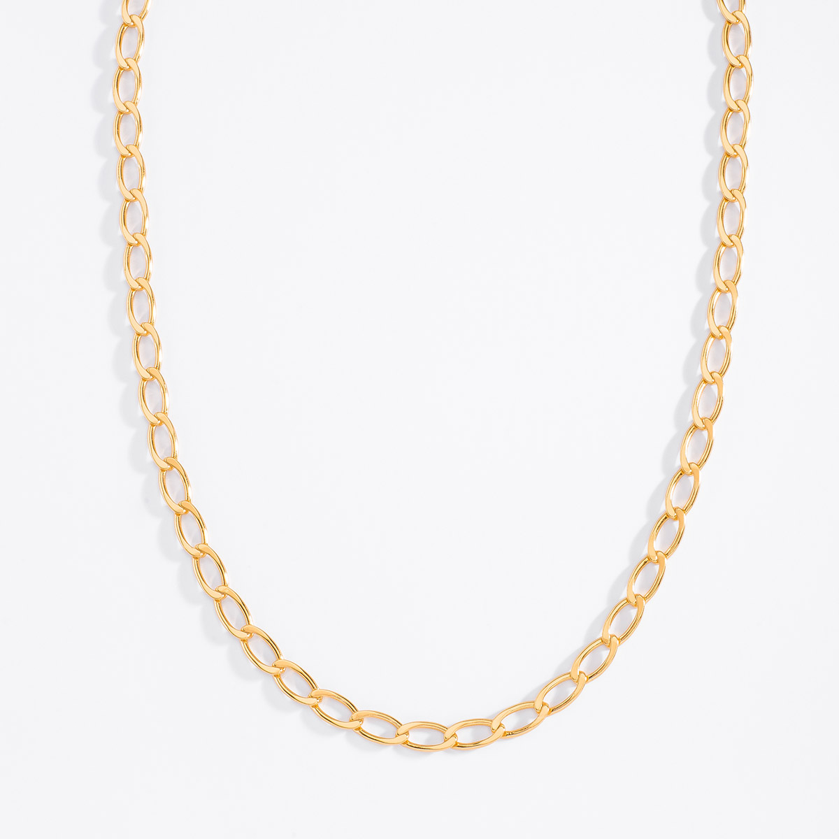 Cadena de 60 cm bañada en oro para un estilo elegante Cadena de 60 cm bañada en oro para un estilo elegante