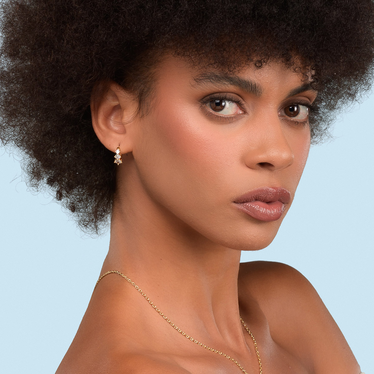 Arracadas pequeñas con piedras Diamonice® 