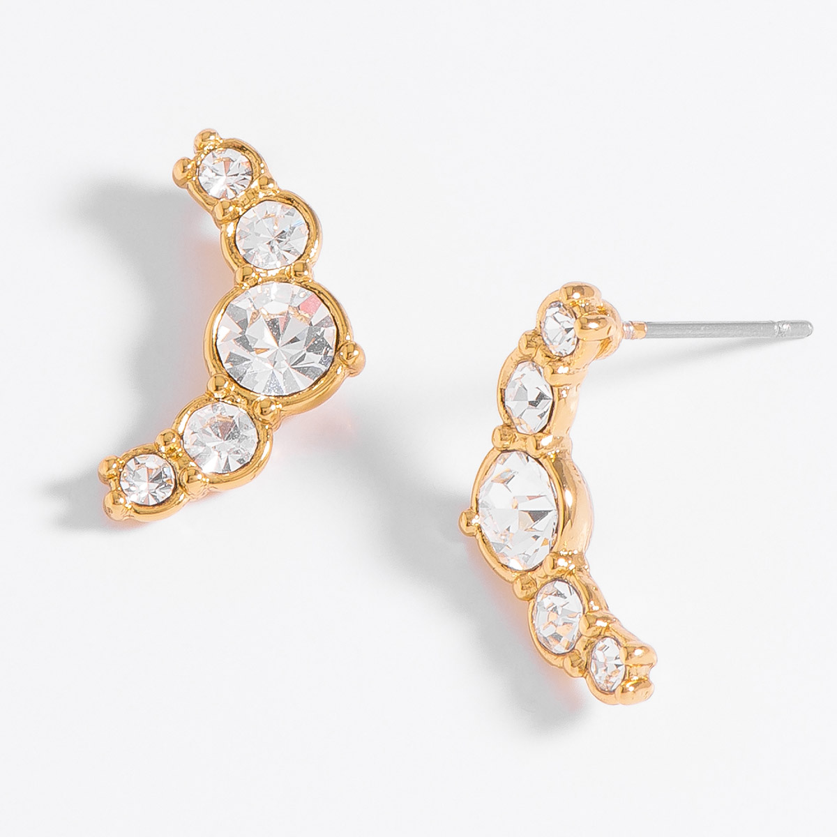 Aretes en Baño de Oro con Luna Creciente Aretes en Baño de Oro con Luna Creciente