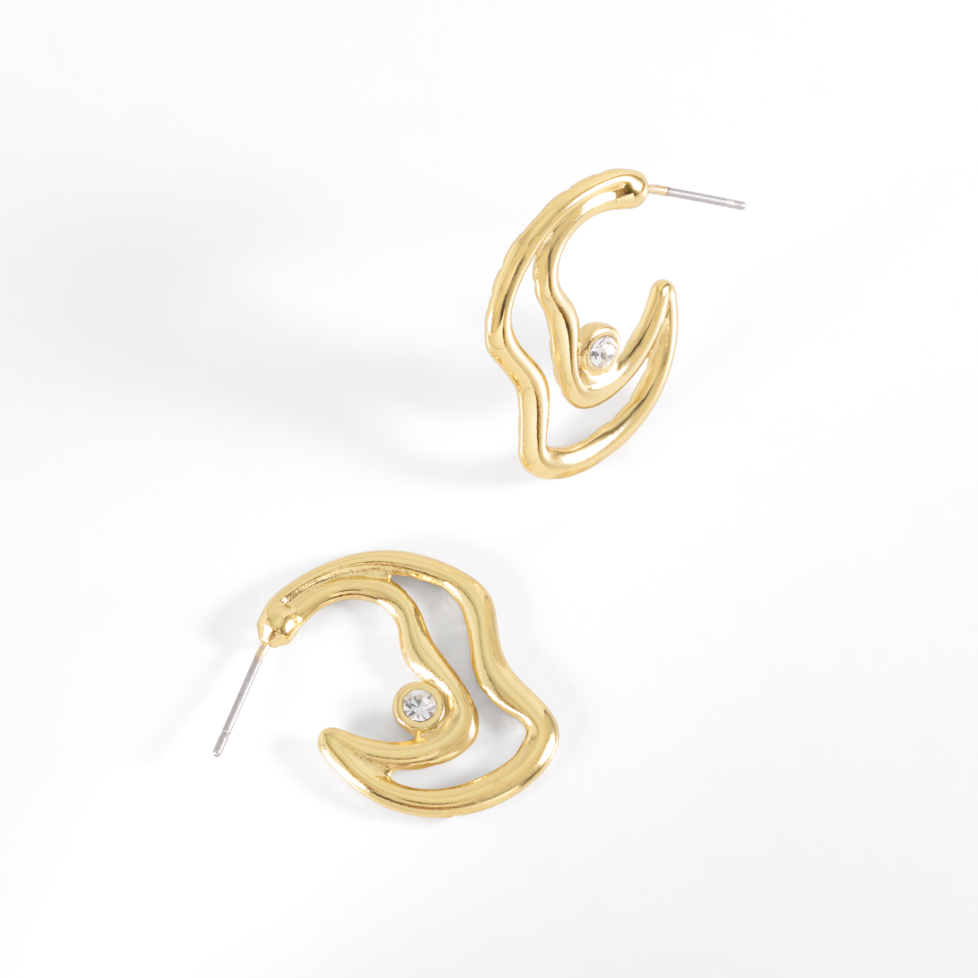 Pendientes Modernos con Cristal Brillante Para Mujeres
