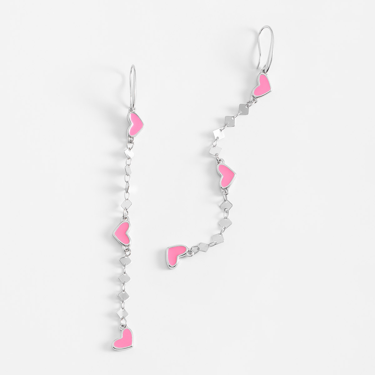 Pendientes de Platino Paris NICE con Dijes Colgantes Pendientes de Platino Paris NICE con Dijes Colgantes