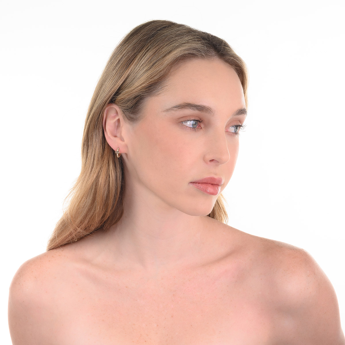 Arracadas de oro 18k con Diamonice cristal incrustadas