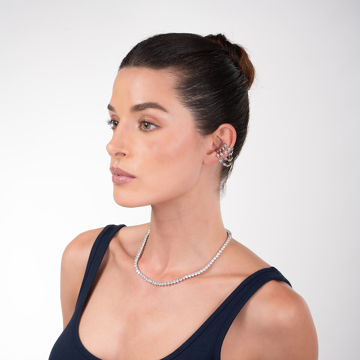 Ear cuff escalonado con Diamonice