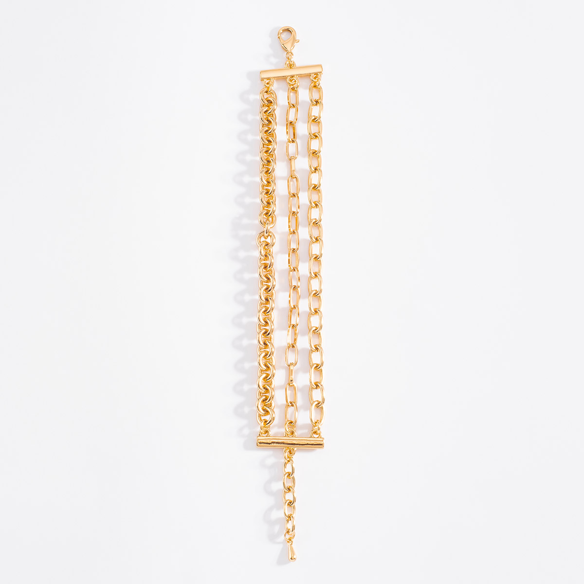 Pulsera de oro elegante de 19 cm con extensión adicional