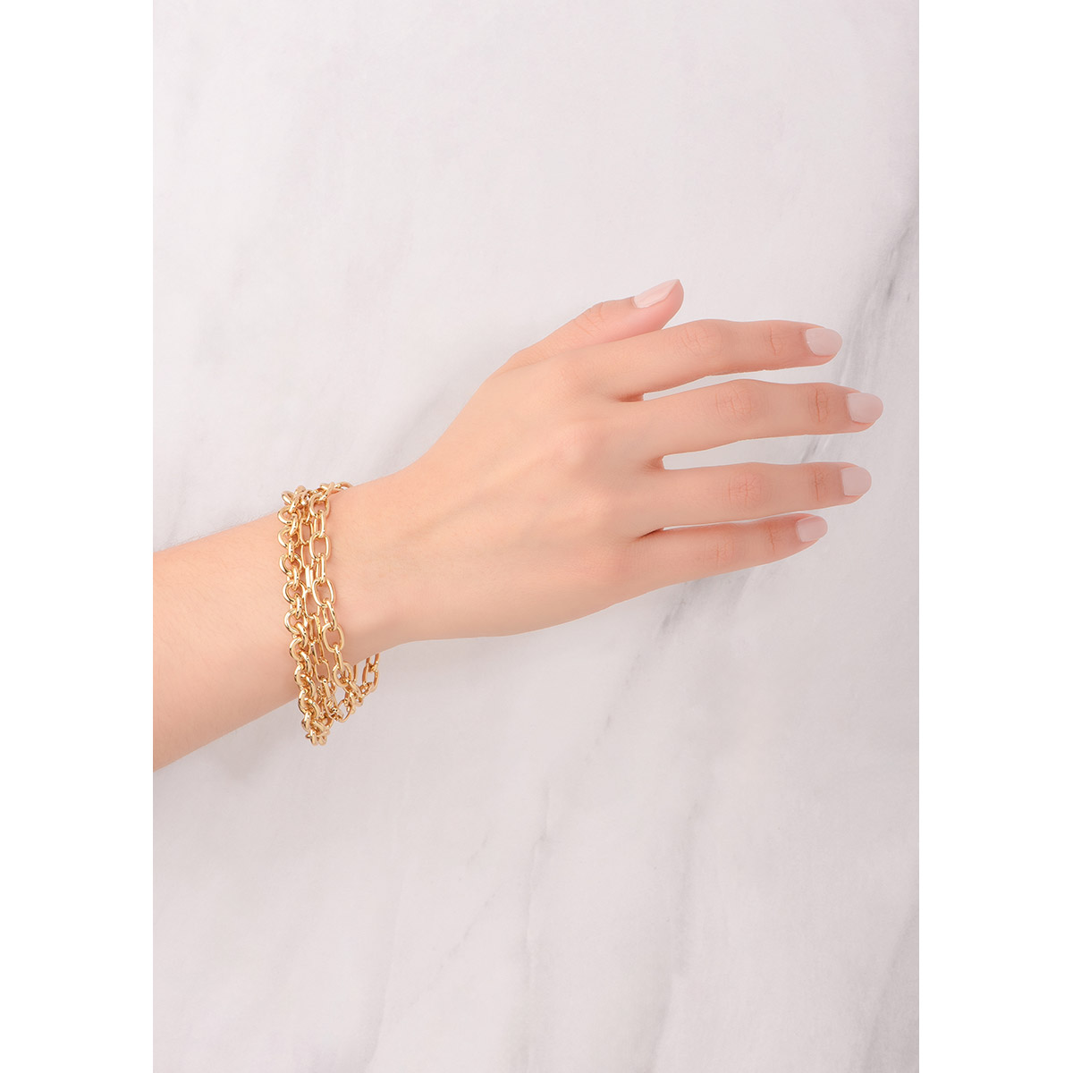 Pulsera de oro elegante de 19 cm con extensión adicional
