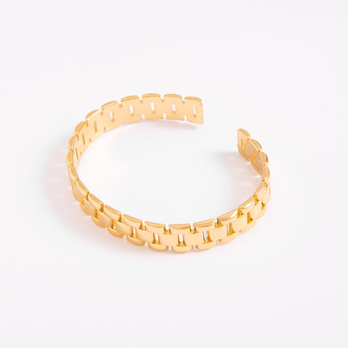 Pulsera en baño de oro ajustable estilo elegante