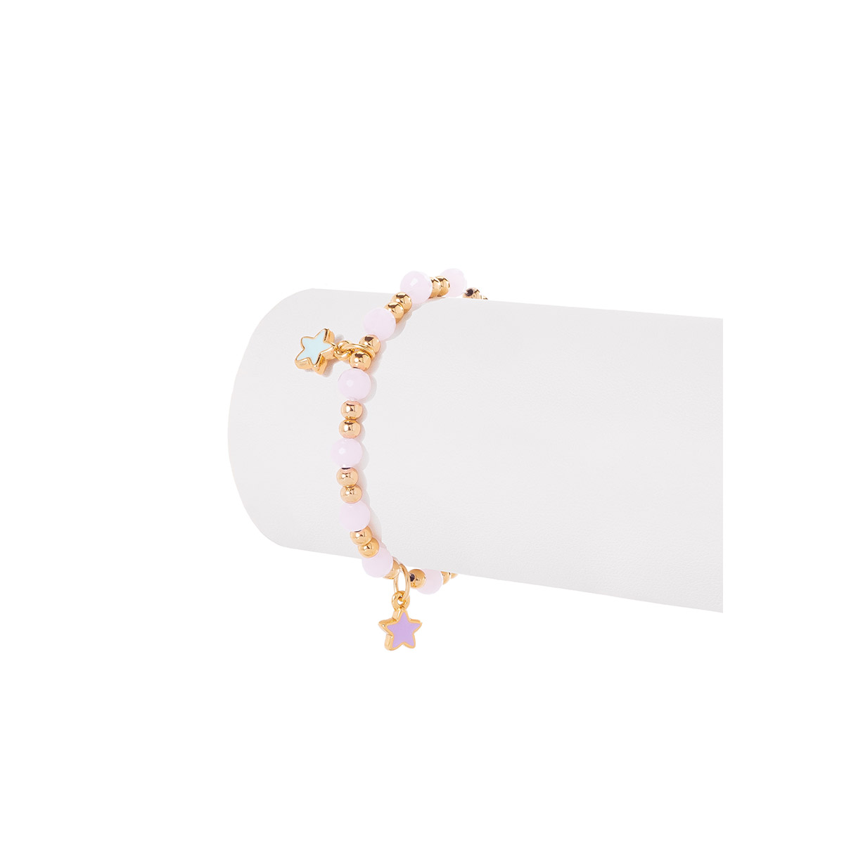 Pulsera de estrellas en baño de oro con colores vibrantes