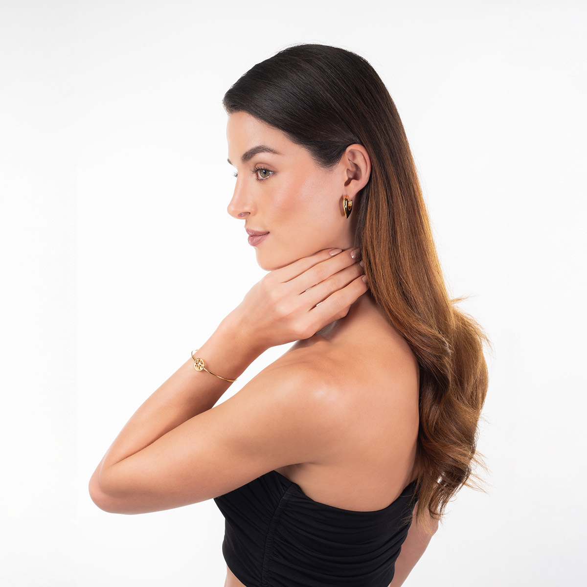 Pulsera en baño de oro diseño árbol de la vida ajustable