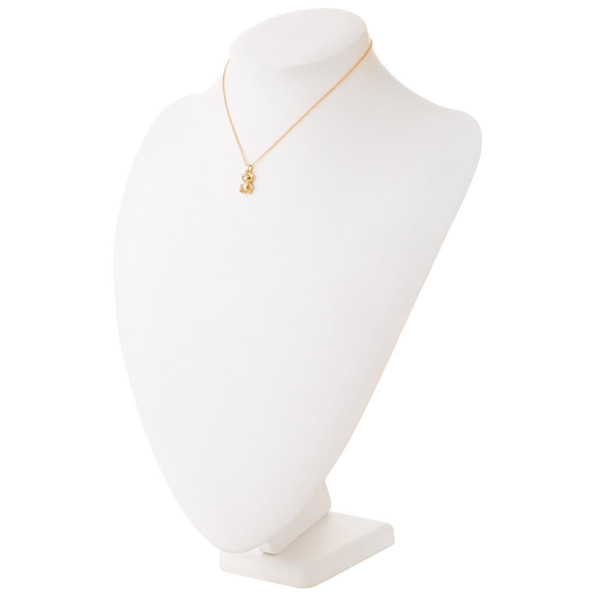 Collar con dije de oso en baño de oro longitud ajustable