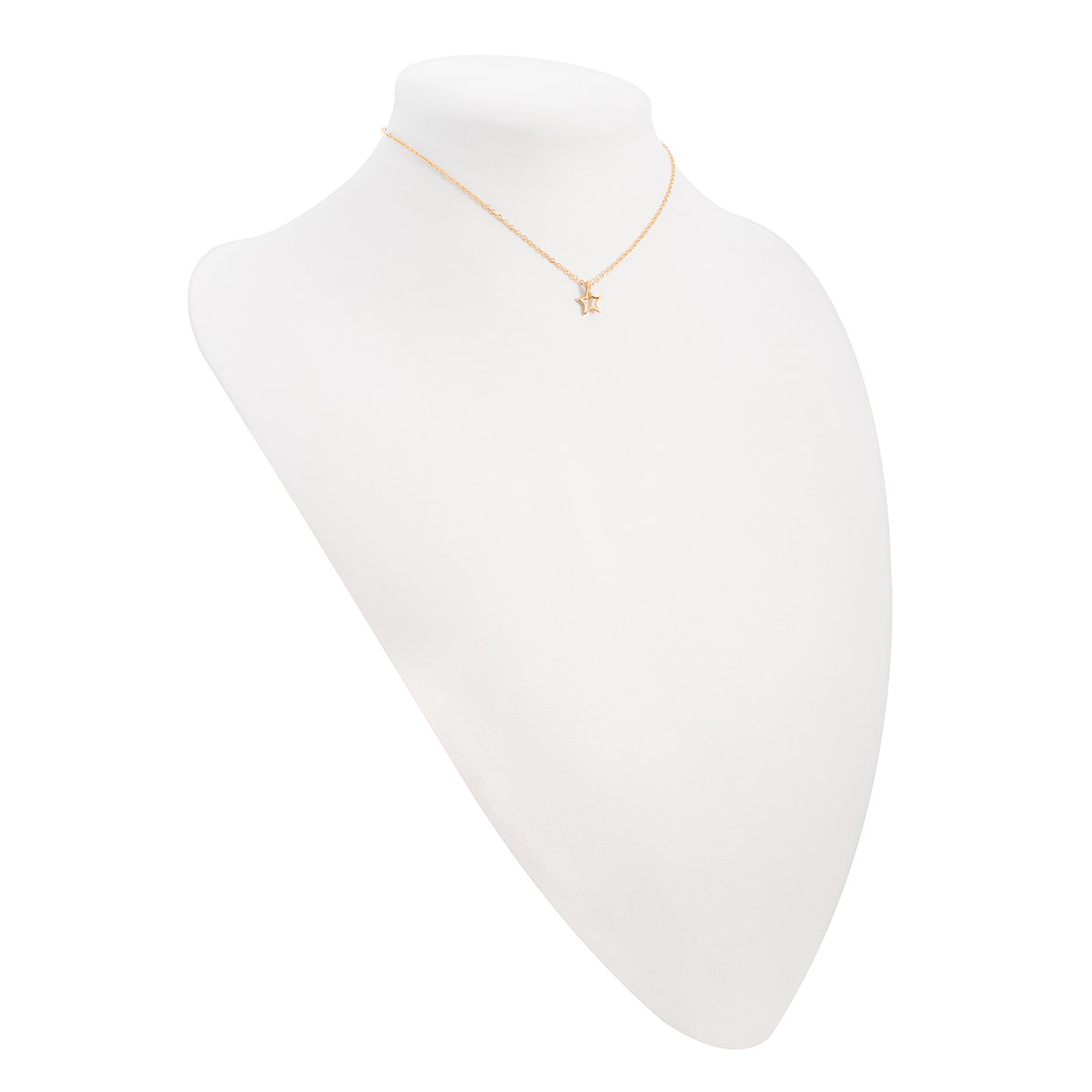 Collar en baño de oro con dije de estrella hueca