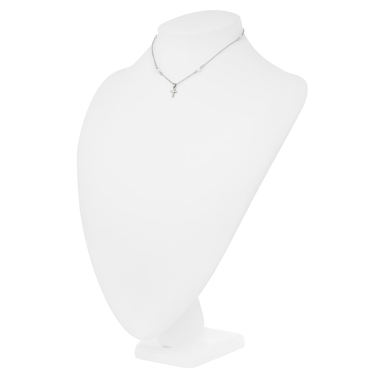 Un accesorio que acompañará a tus pequeños en todas sus aventuras. Delicado collar de platino con un dije de cruz que resplandece.
-Collar con dije
-35 cm + 4 cm ext.
-Baño de platino
-Cuentas en tono light zafiro